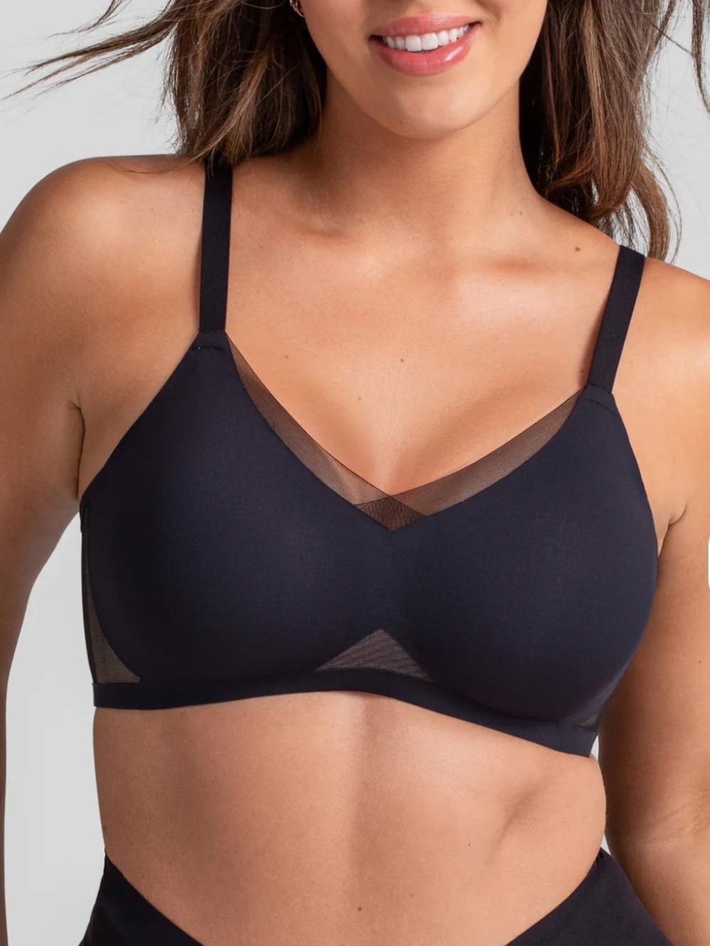 Honeylove CrossOver Bra Smooth Black Wireless Support Bra 2X